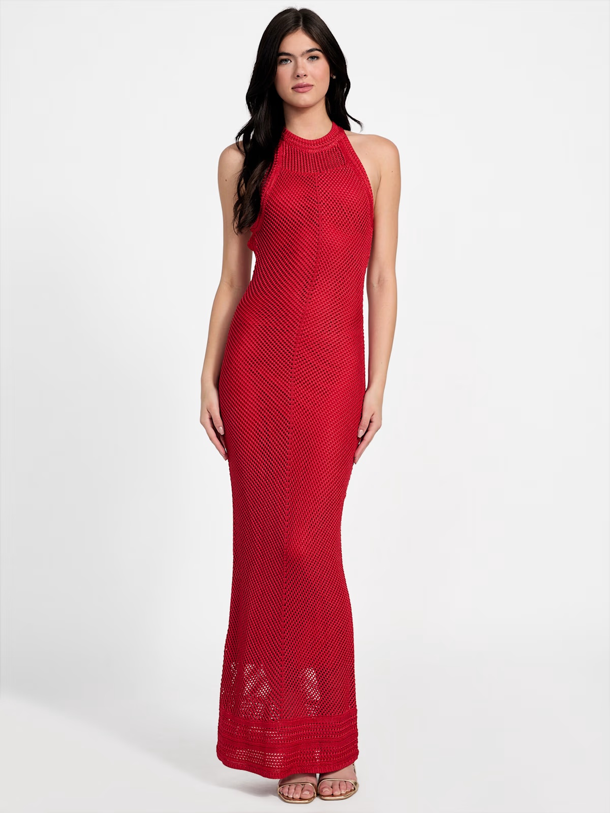 Vaeda Lace Maxi Dress - Red