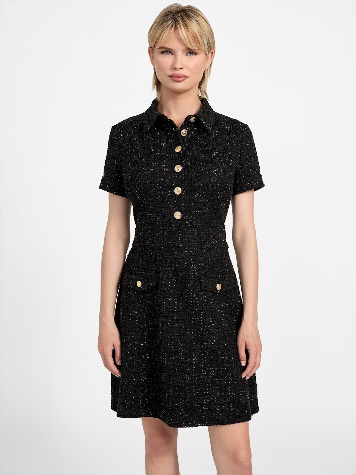 Eco Tamara Tweed Dress - Black