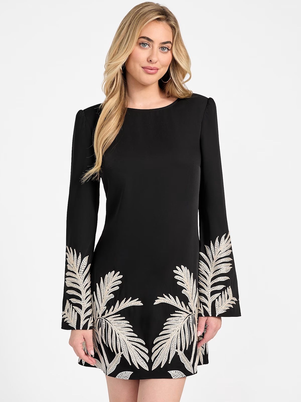 Eco Angele Foliage Mini Dress - Black