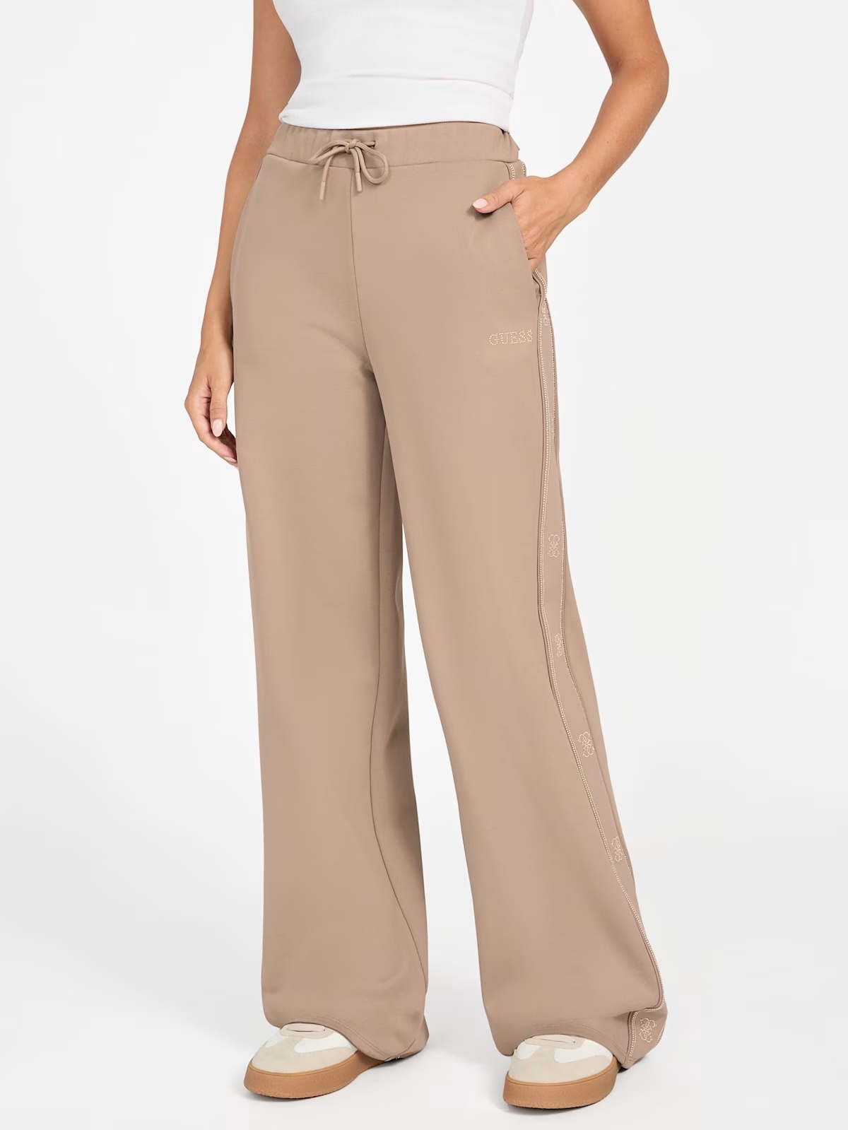 Eco Octavia Wide-Leg Pants - Beige