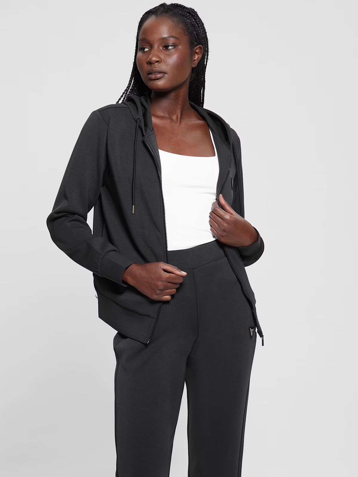 Eco Olympe Full-Zip Hoodie Sweatshirt - Black